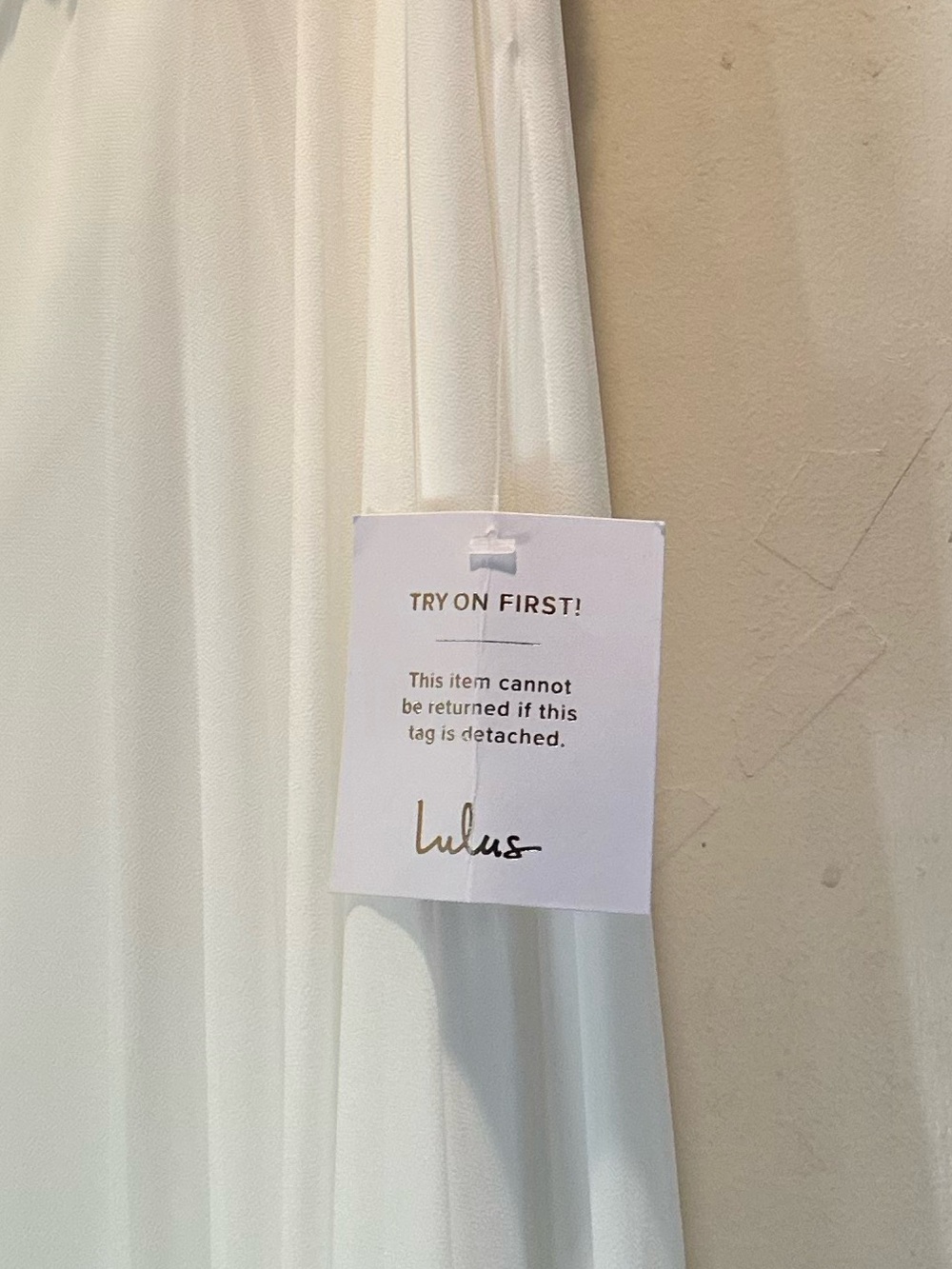 Lulu's Ivory Beaded Spaghetti-Strap Bridal Gown